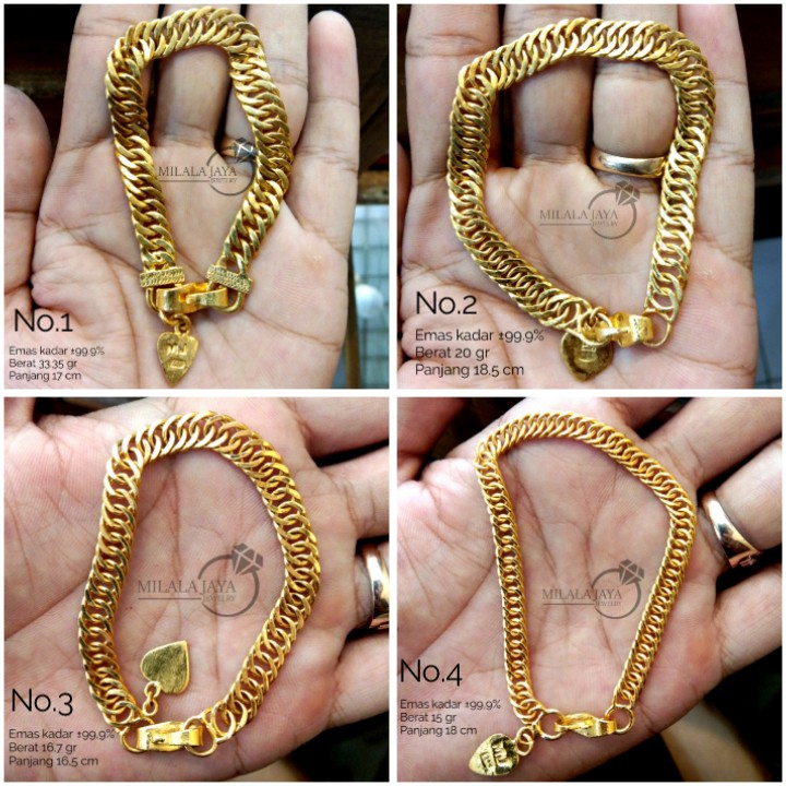 Detail Model Gelang Emas London Nomer 11