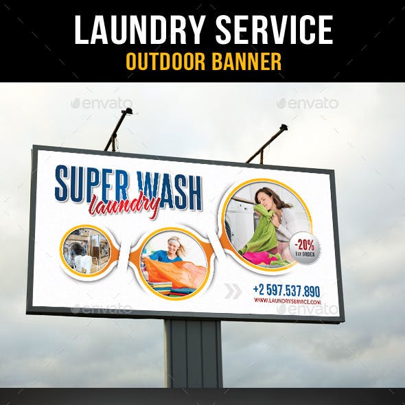 Detail Laundry Banner Design Nomer 26