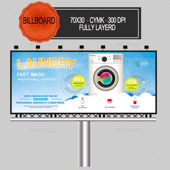 Detail Laundry Banner Design Nomer 54