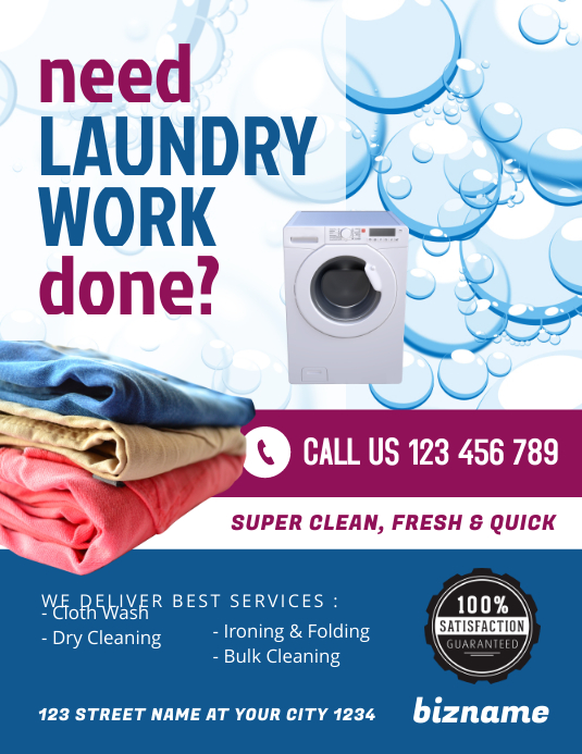 Detail Laundry Poster Design Nomer 5