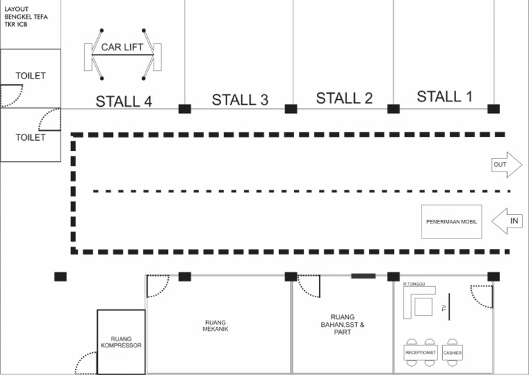 Detail Layout Bengkel Mobil Nomer 3