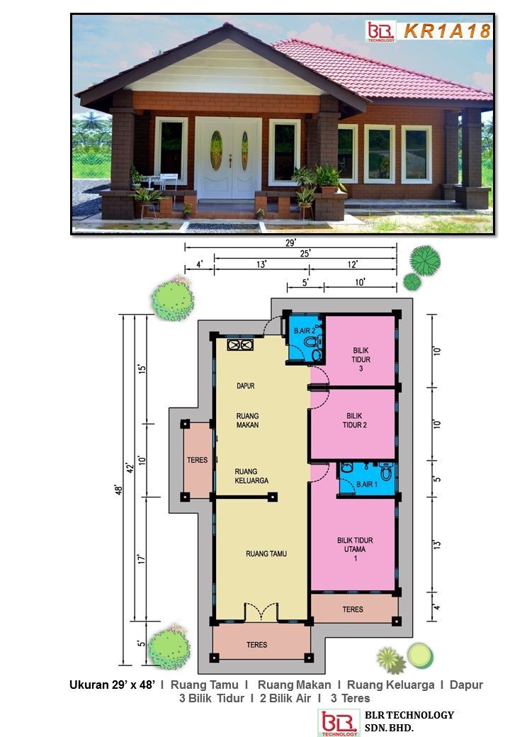 Detail Layout Plan Rumah Nomer 3