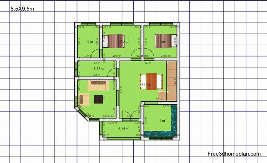 Detail Layout Plan Rumah Nomer 24