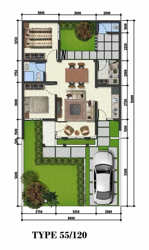 Detail Layout Plan Rumah Nomer 4