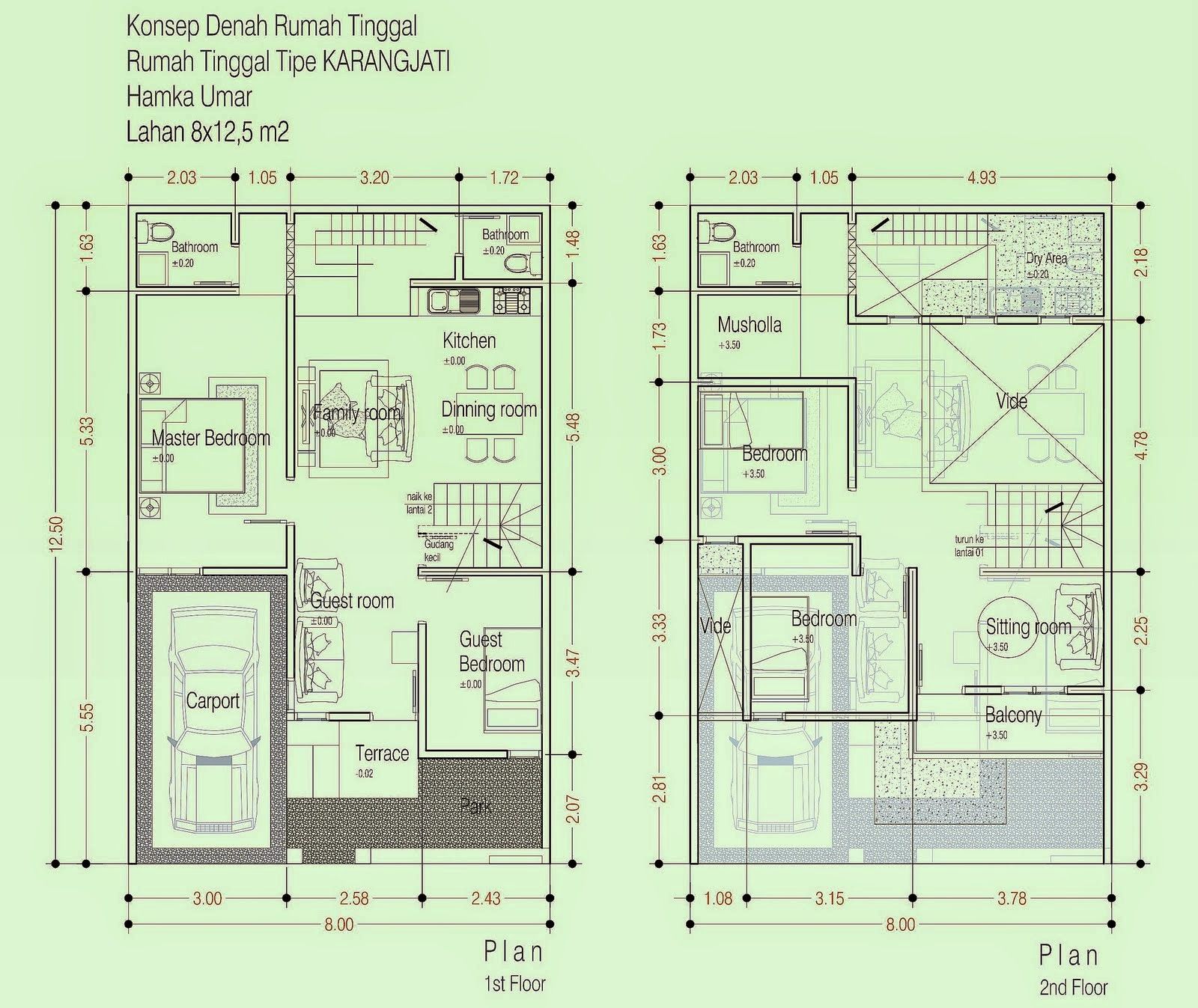 Detail Layout Rumah 2 Lantai Nomer 16