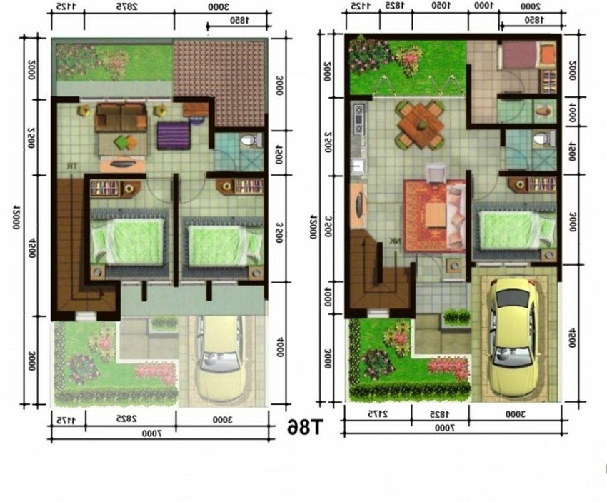 Detail Layout Rumah Type 36 Nomer 17