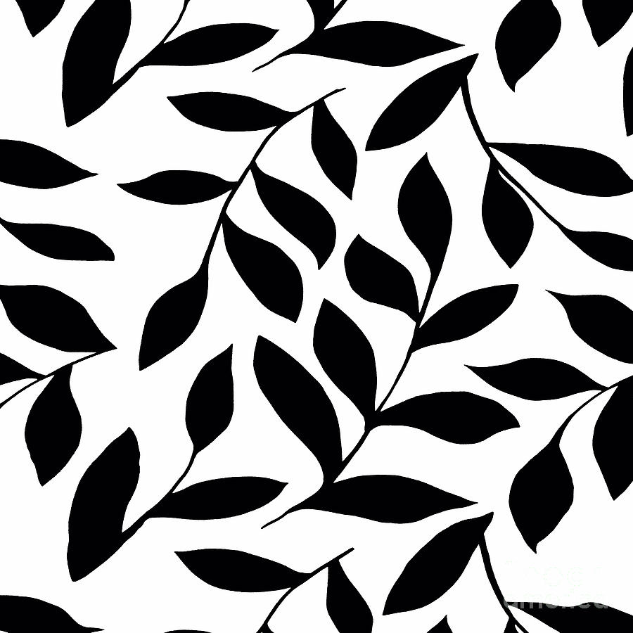 Detail Leaf Black And White Nomer 17