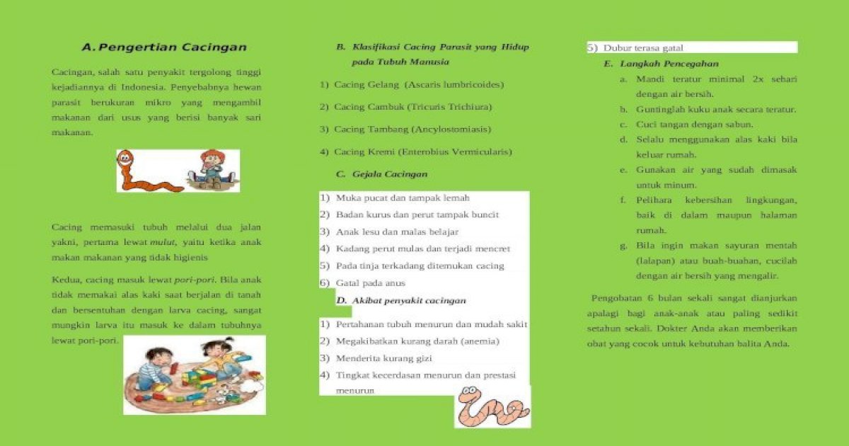 Detail Leaflet Cacingan Pada Anak Nomer 37