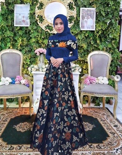 Detail Model Jubah Batik Kombinasi Terbaru Nomer 50