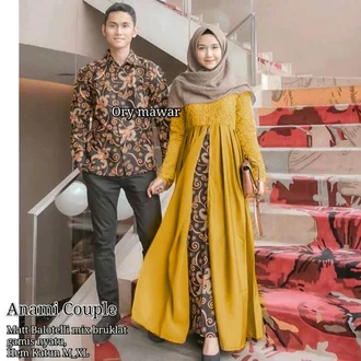 Detail Model Jubah Batik Kombinasi Terbaru Nomer 54