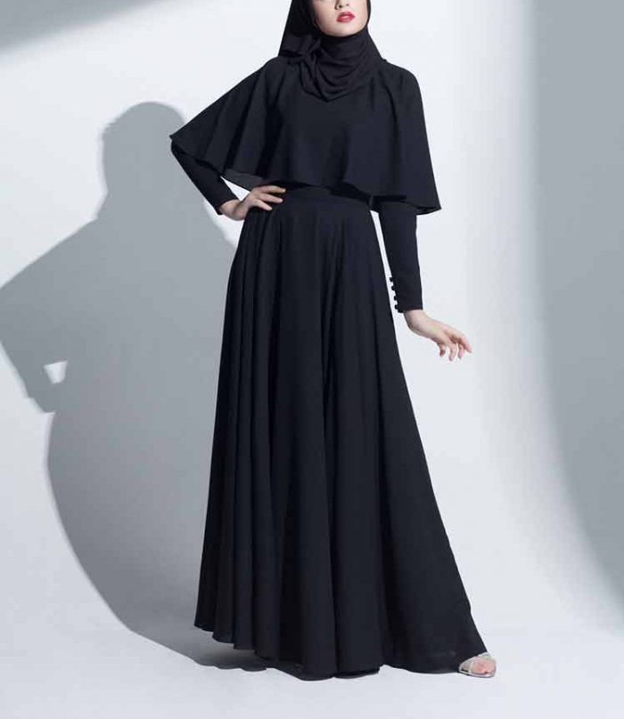 Detail Model Jubah Hitam Nomer 6