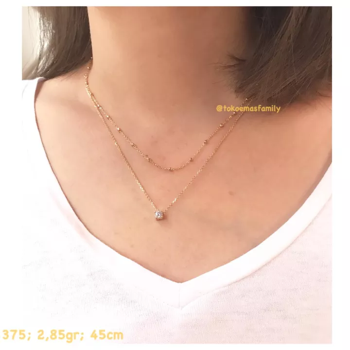 Detail Model Kalung Emas 2 Layer Nomer 13