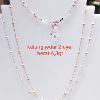 Detail Model Kalung Emas 2 Layer Nomer 37