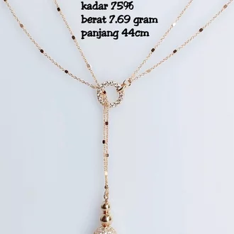 Detail Model Kalung Emas 2 Layer Nomer 58