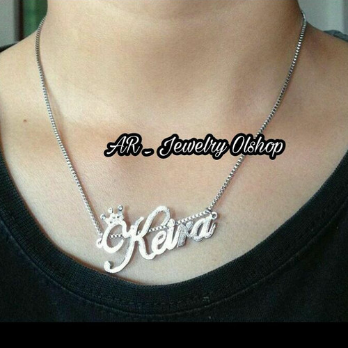 Detail Model Kalung Emas Nama Nomer 17