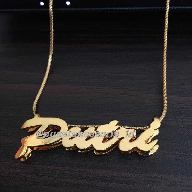 Detail Model Kalung Emas Nama Nomer 20