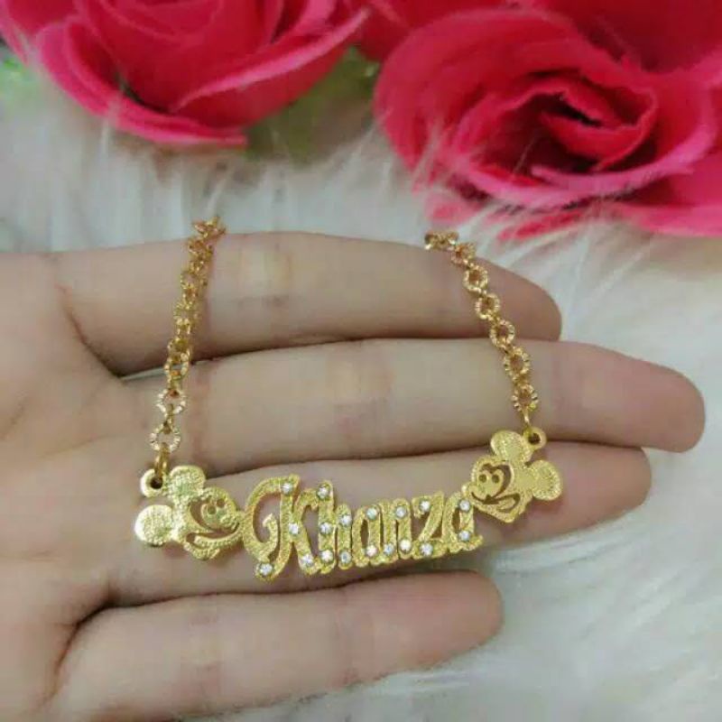 Detail Model Kalung Emas Nama Nomer 37