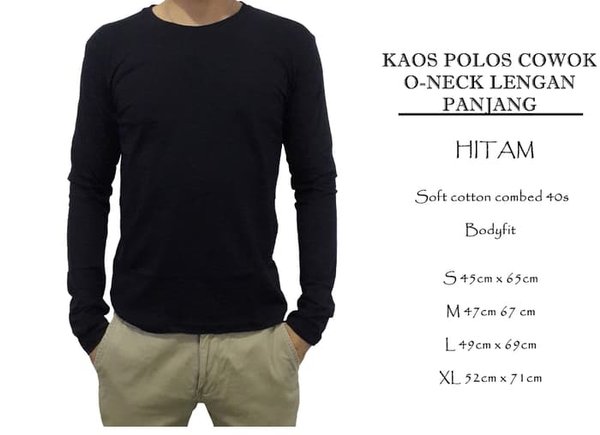 Detail Model Kaos Polos Panjang Nomer 12