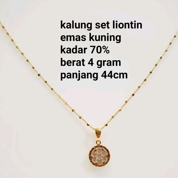 Detail Model Liontin Emas Bulat Nomer 36