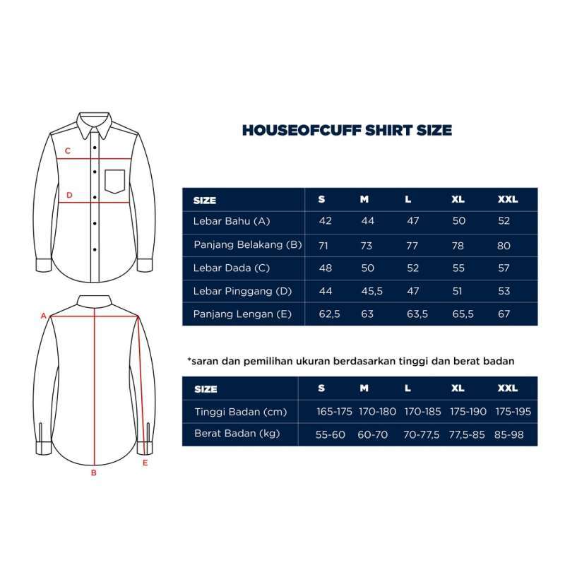 Detail Lebar Manset Kemeja Pria Nomer 10