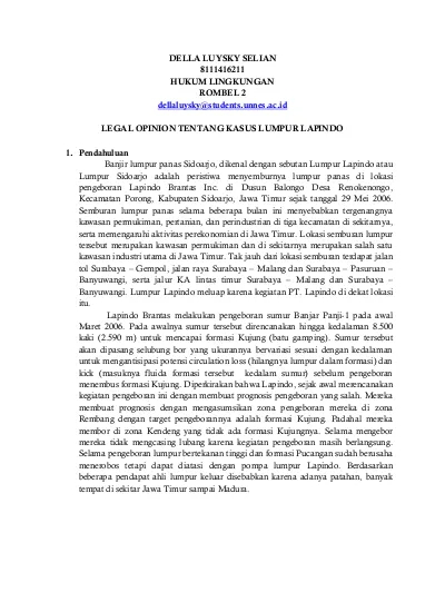 Detail Legal Opinion Contoh Nomer 16