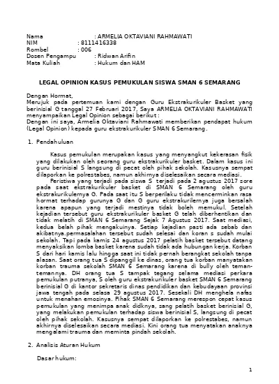 Detail Legal Opinion Contoh Nomer 24