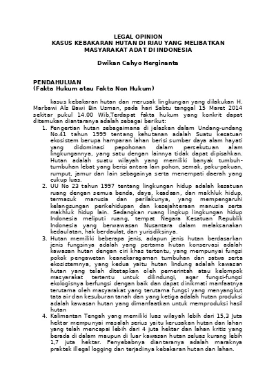 Detail Legal Opinion Contoh Nomer 28