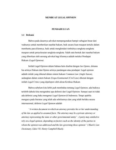 Detail Legal Opinion Contoh Nomer 33