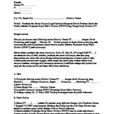 Detail Legal Opinion Contoh Nomer 41