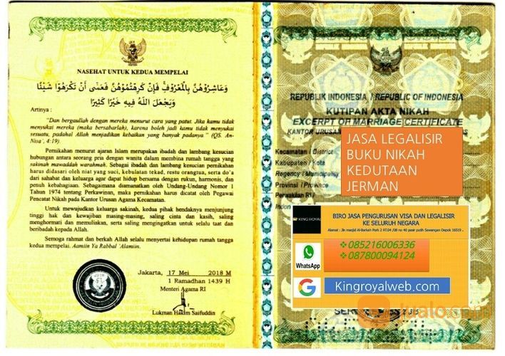 Detail Legalisir Surat Nikah Nomer 41