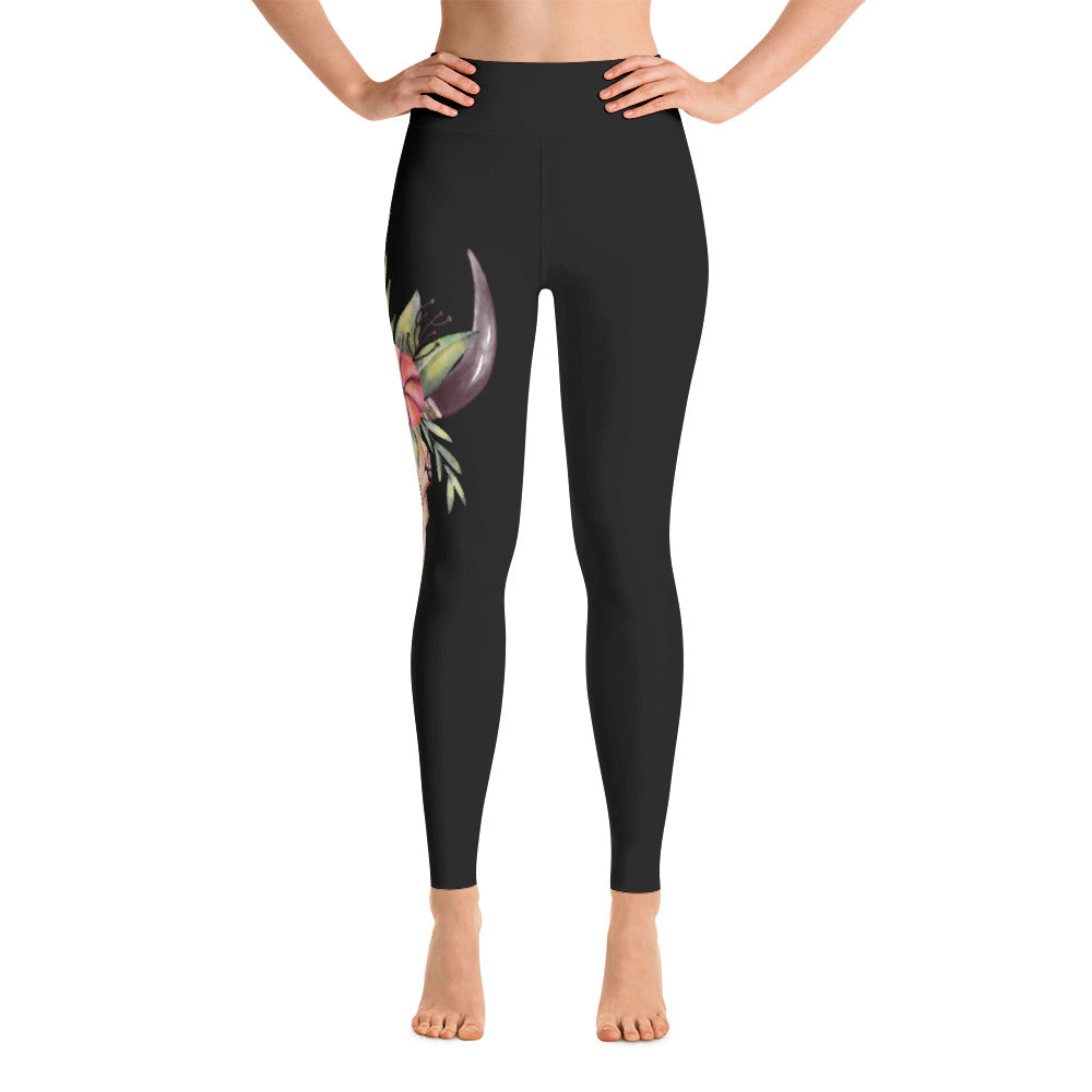 Leggings With Cow Skull - KibrisPDR