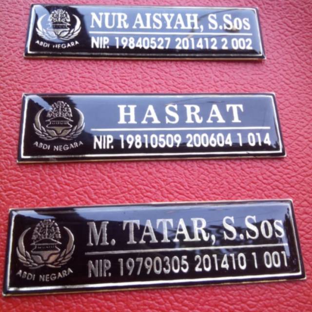 Detail Model Name Tag Keren Nomer 55