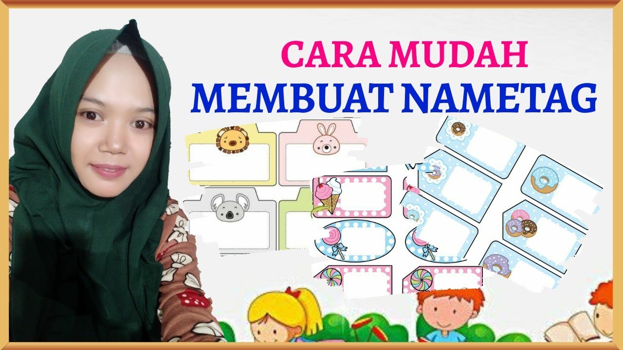 Detail Model Name Tag Kreatif Nomer 16