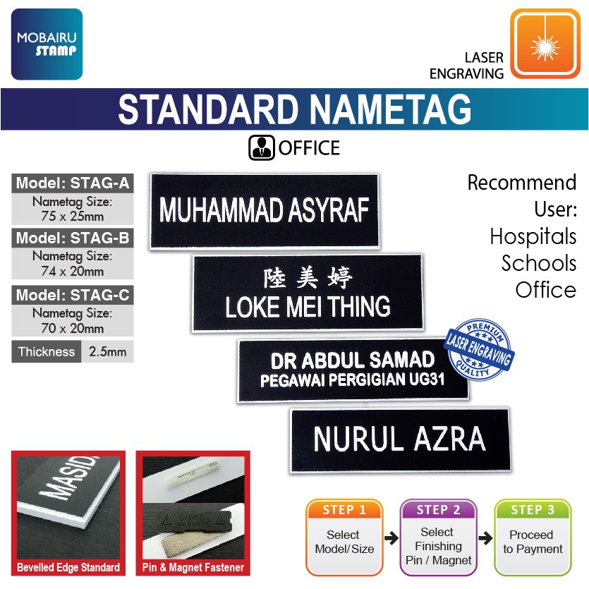 Detail Model Name Tag Kreatif Nomer 25