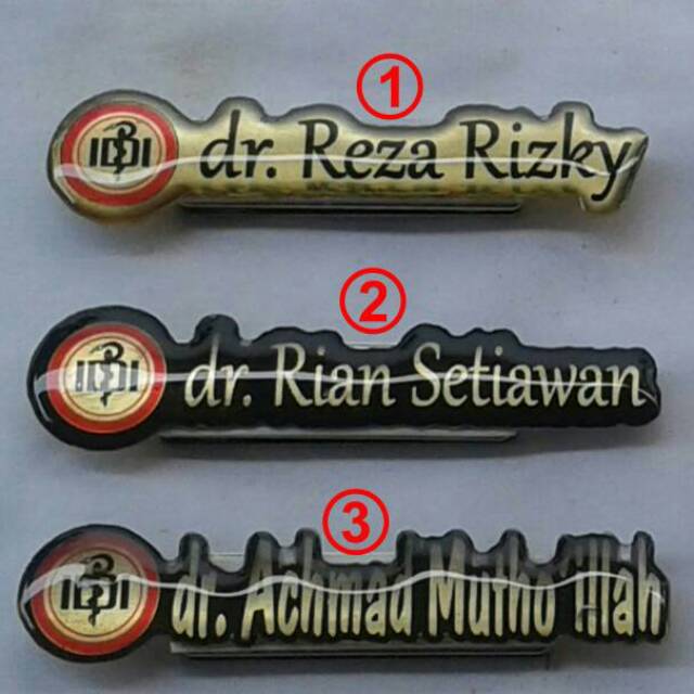 Detail Model Name Tag Kreatif Nomer 29