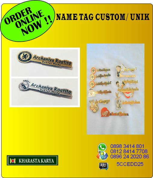 Detail Model Name Tag Kreatif Nomer 57