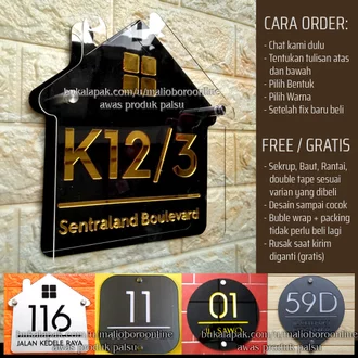 Detail Model Nomor Rumah Minimalis Nomer 9