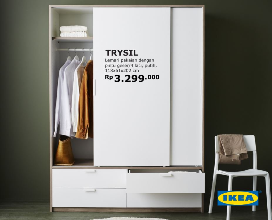 Detail Lemari Pakaian Ikea Pintu Geser Nomer 3