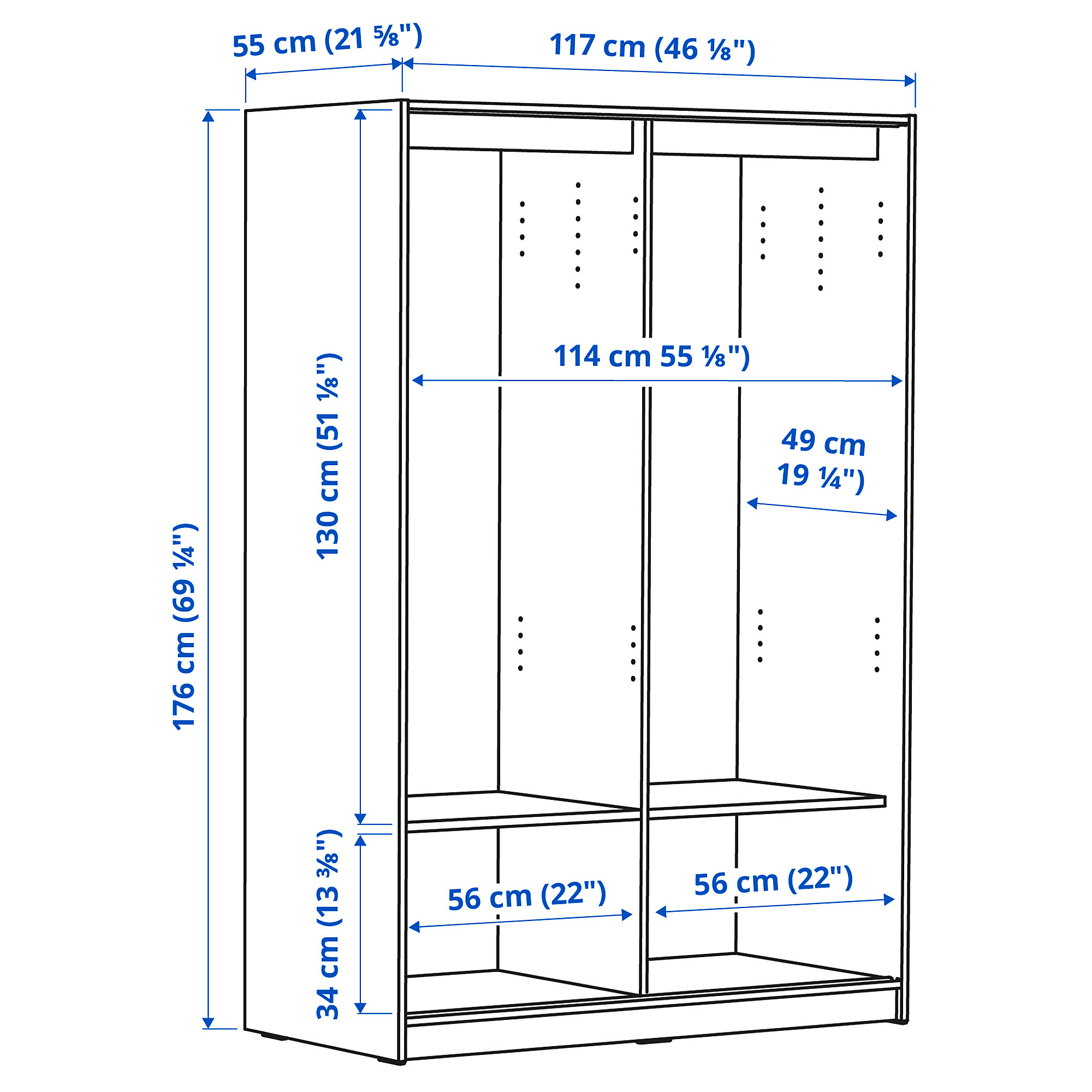 Detail Lemari Pakaian Ikea Pintu Geser Nomer 42