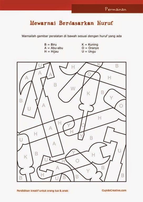 Detail Lembar Gambar Mewarnai Anak Bermain Nomer 6