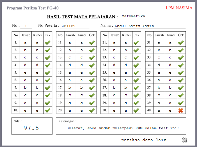 Detail Lembar Jawaban Pilihan Ganda Excel Nomer 24