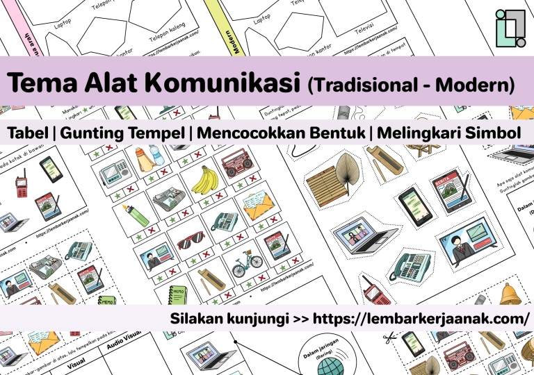 Detail Lembar Kerja Anak Tk Tema Alat Komunikasi Nomer 37