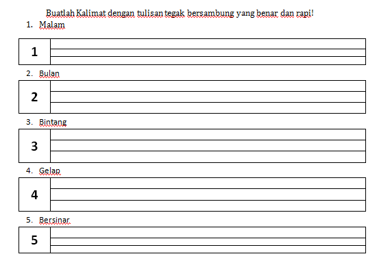 Detail Lembar Kosong Menulis Tegak Bersambung Nomer 18