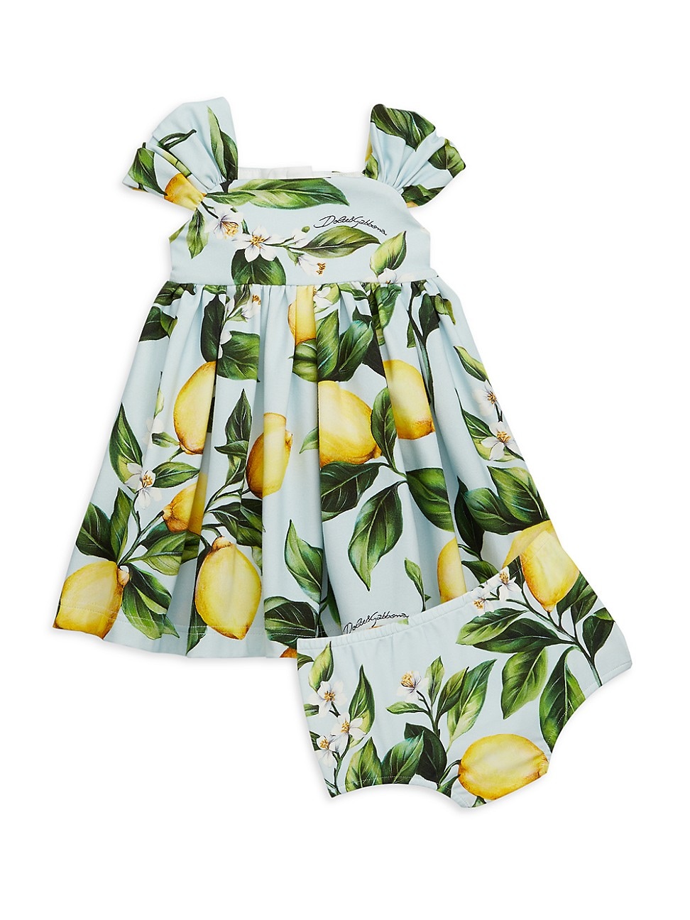 Detail Lemon Print Dress Dolce And Gabbana Nomer 27