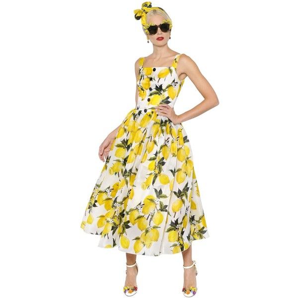 Detail Lemon Print Dress Dolce And Gabbana Nomer 50