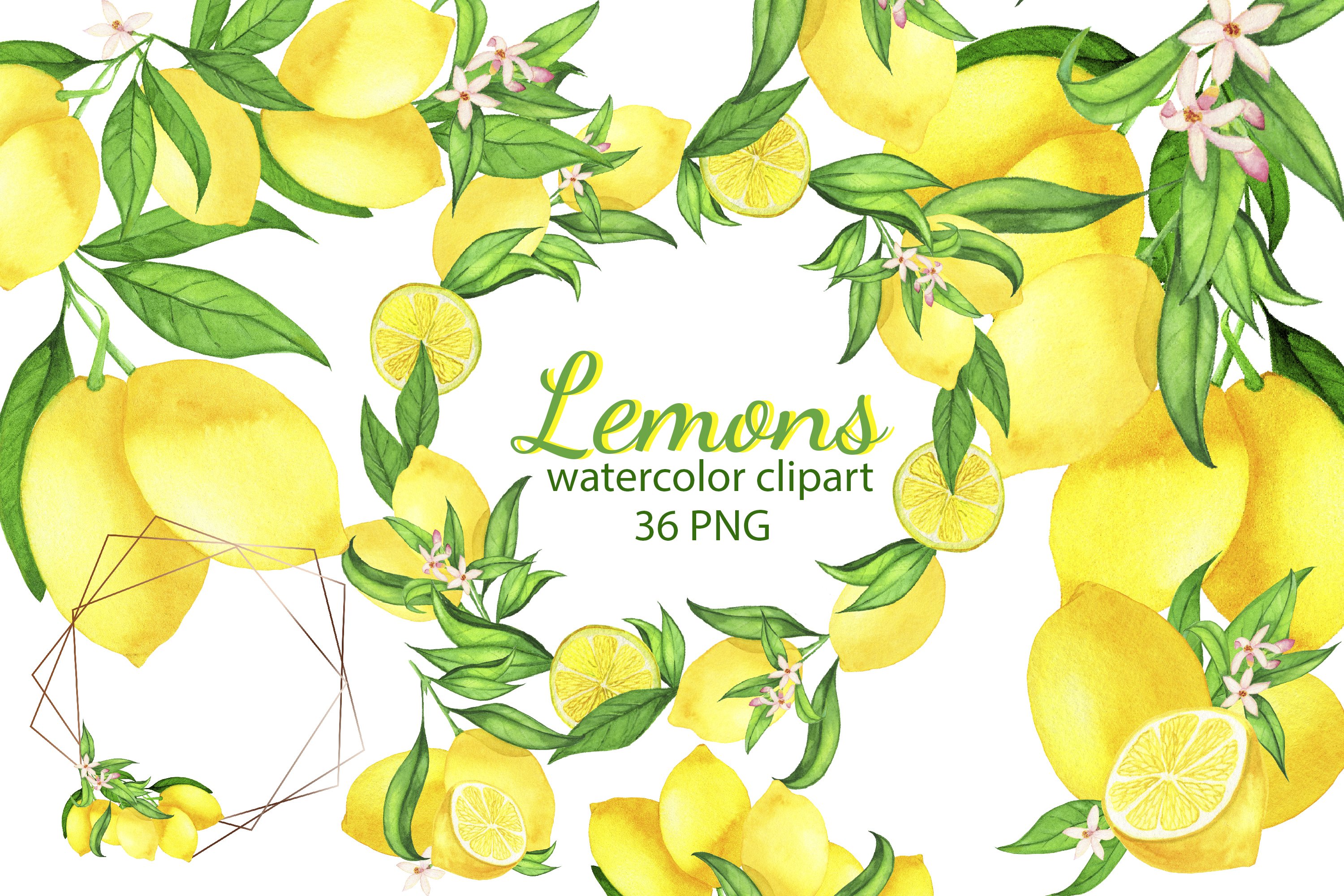 Detail Lemon Wreath Clipart Nomer 11