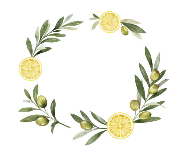 Detail Lemon Wreath Clipart Nomer 39