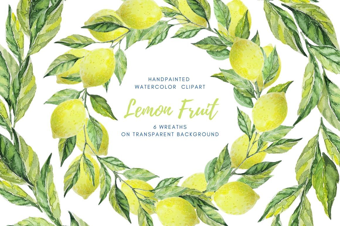 Detail Lemon Wreath Clipart Nomer 43