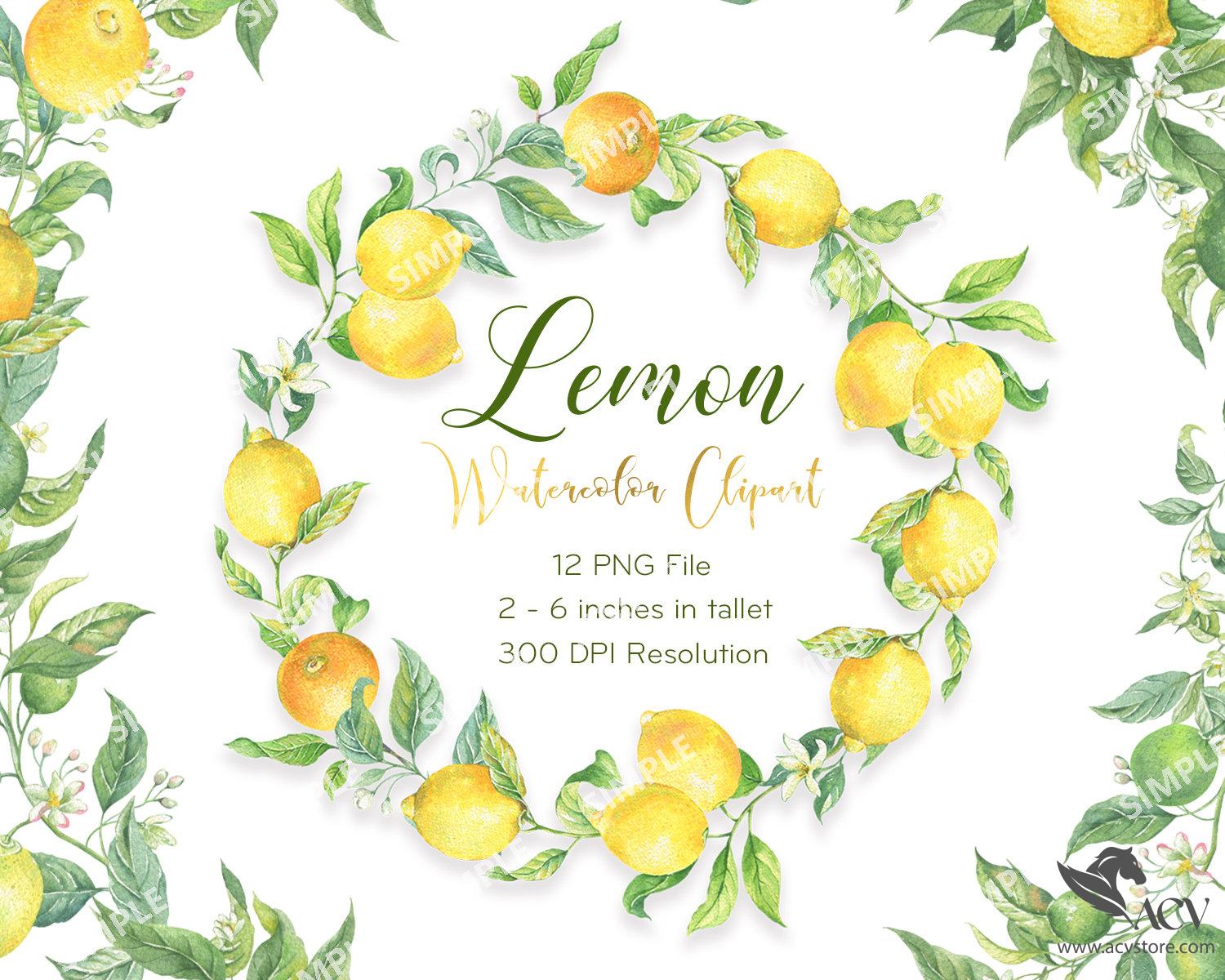 Detail Lemon Wreath Clipart Nomer 47