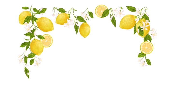 Detail Lemon Wreath Clipart Nomer 49